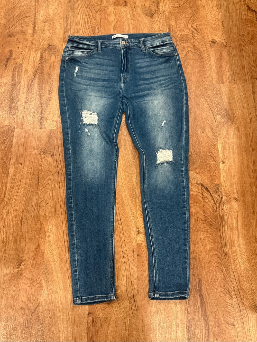 KanCan Blue Distressed Skinny Jeans